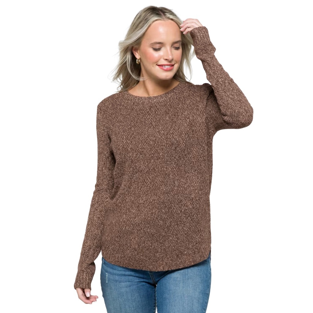 PINK CLOVER Nickole Textured Sweater | Size XL | Brown | StitchFix